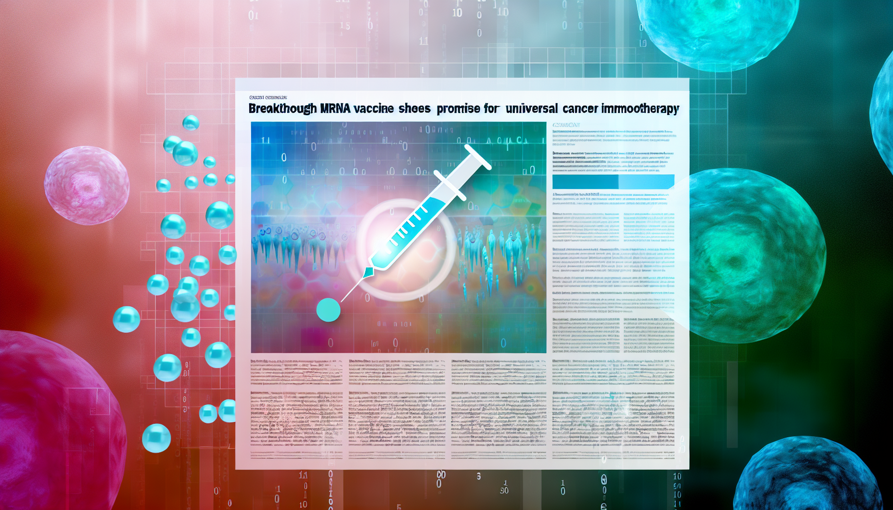Breakthrough mRNA Vaccine Shows Promise for Universal Cancer Immunotherapy